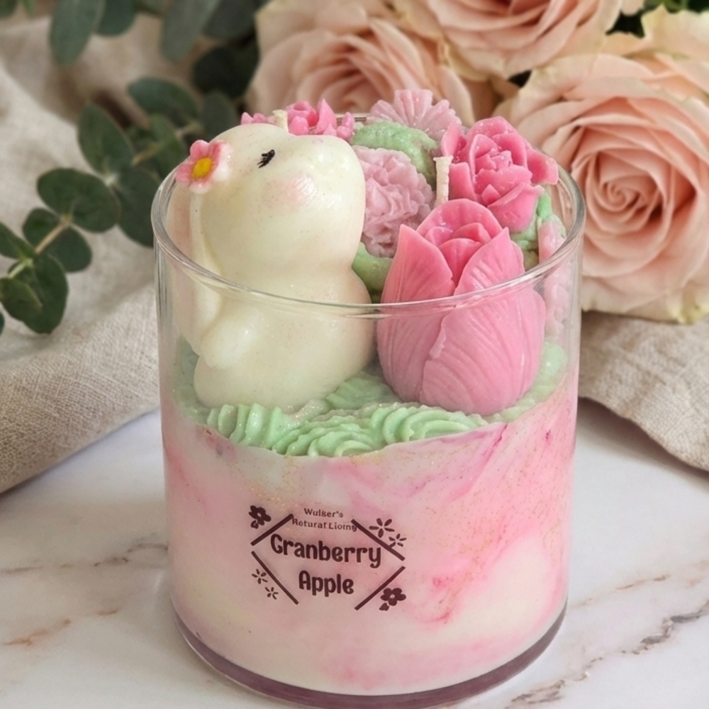 Bunny And Tulip Candle